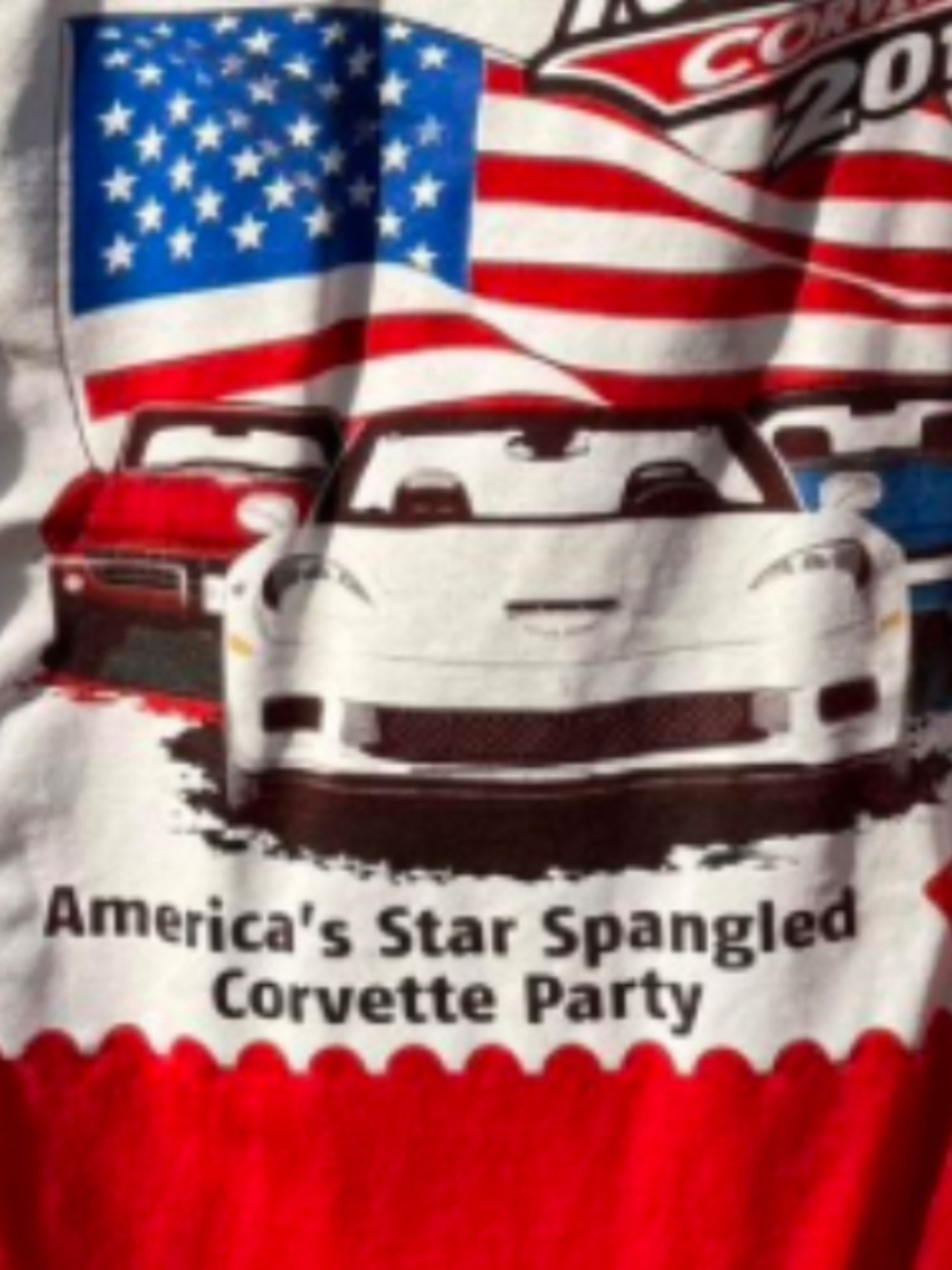 Vintage 2011 Corvette Funfest T-Shirt Red Men's Size L Gildan